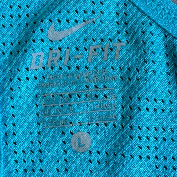 Nike dri-fit size large blue mesh racerback tank top - Picture 4 of 8